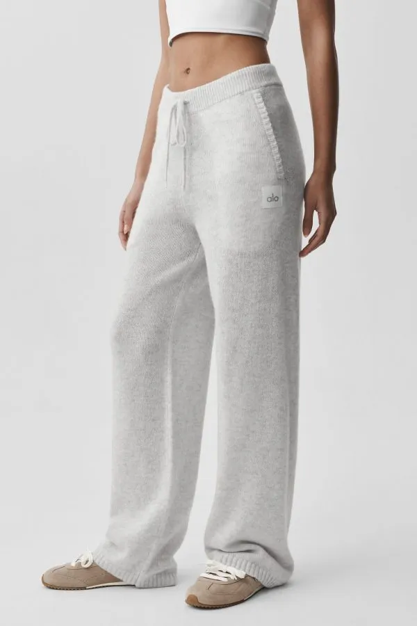 Wool Cashmere New Class Sweatpant - White Heather