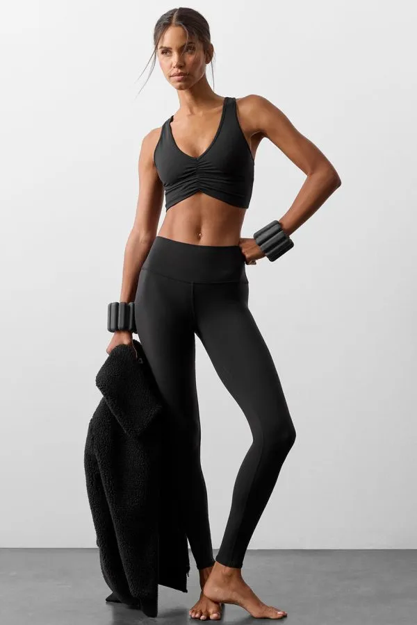 High-Waist Airbrush Legging - Black